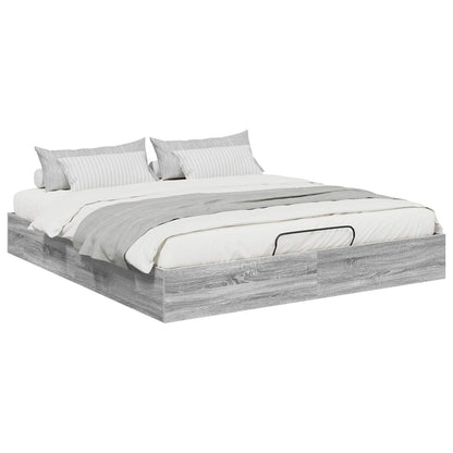 vidaXL Ottoman Bed Frame Grey Sonoma 180 x 200 cm Engineered Wood 3