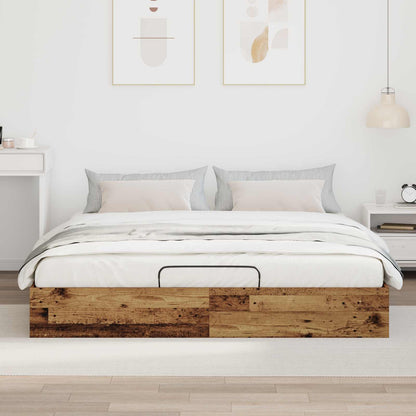 vidaXL Ottoman Bed Frame Old Wood 180 x 200 cm Engineered Wood 4