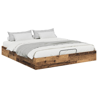 vidaXL Ottoman Bed Frame Old Wood 180 x 200 cm Engineered Wood 3