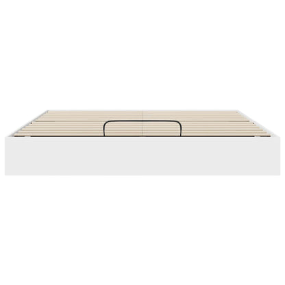vidaXL Ottoman Bed Frame White 160 x 200 cm Engineered Wood 5