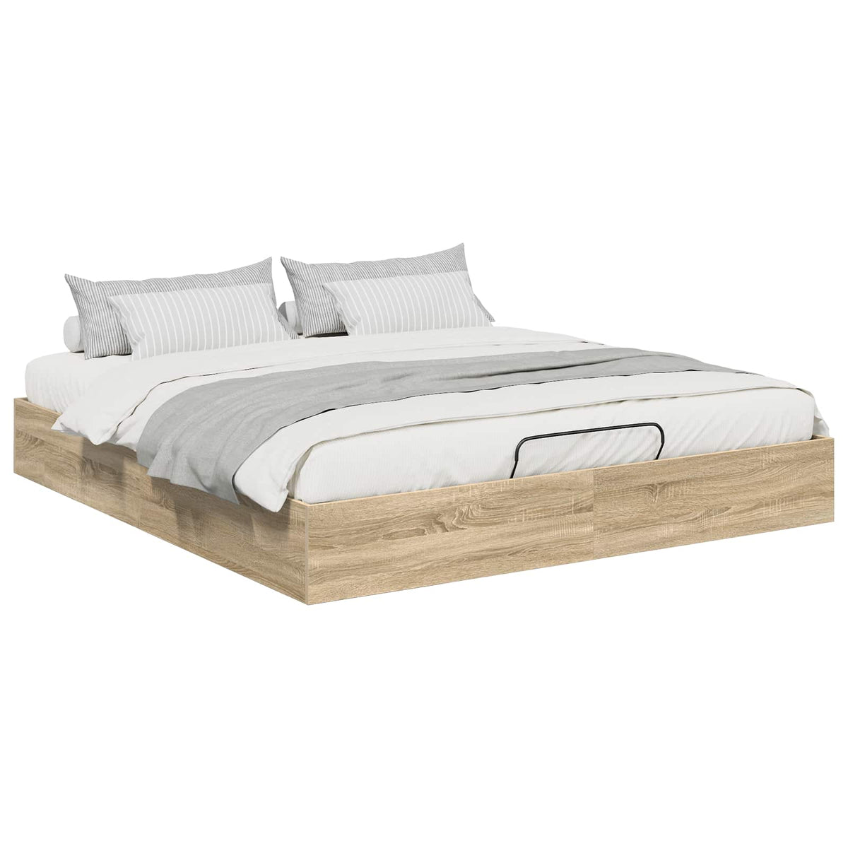 vidaXL Ottoman Bed Frame Sonoma Oak 160 x 200 cm Engineered Wood 3