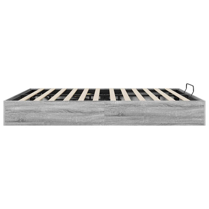 vidaXL Ottoman Bed Frame Grey Sonoma 160 x 200 cm Engineered Wood 6