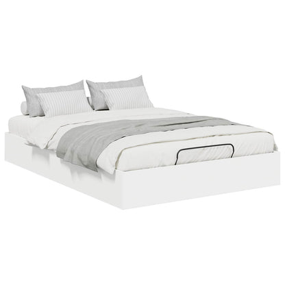 vidaXL Ottoman Bed Frame White 140 x 200 cm Engineered Wood 3