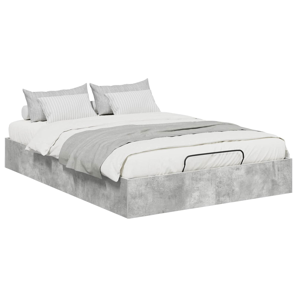 vidaXL Ottoman Bed Frame Concrete Grey 140 x 200 cm Engineered Wood 3