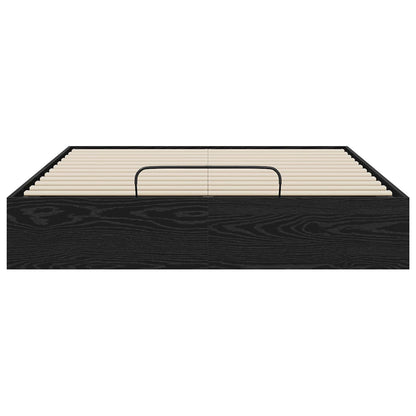 vidaXL Ottoman Bed Frame Black Oak 120 x 200 cm Engineered Wood 5