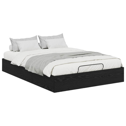 vidaXL Ottoman Bed Frame Black Oak 120 x 200 cm Engineered Wood 3