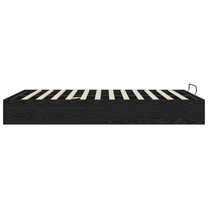 vidaXL Ottoman Bed Frame Black Oak 120 x 200 cm Engineered Wood 6