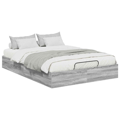 vidaXL Ottoman Bed Frame Grey Sonoma 120 x 200 cm Engineered Wood 3
