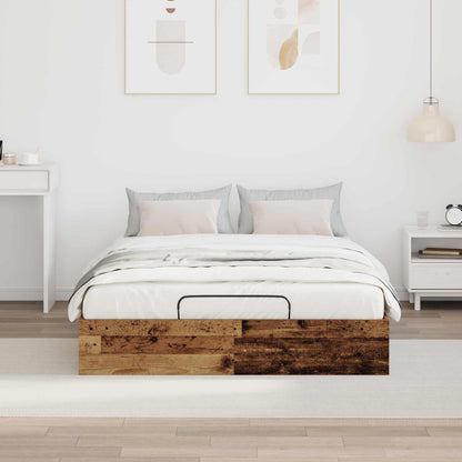 vidaXL Ottoman Bed Frame Old Wood 120 x 200 cm Engineered Wood 4