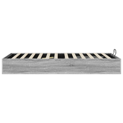 vidaXL Ottoman Bed Frame Grey Sonoma 203 x 90 x 25 cm Engineered Wood 6