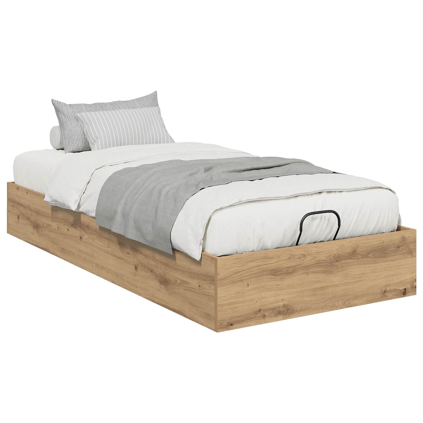 vidaXL Ottoman Bed Frame Artisan Oak 90 x 200 cm Engineered Wood 3