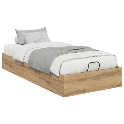 vidaXL Ottoman Bed Frame Artisan Oak 90 x 200 cm Engineered Wood 3