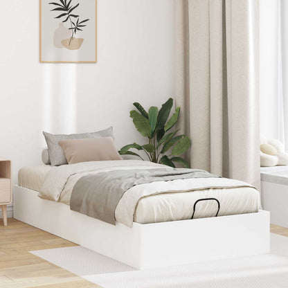 vidaXL Ottoman Bed Frame White 80.5 x 200 cm Engineered Wood 1