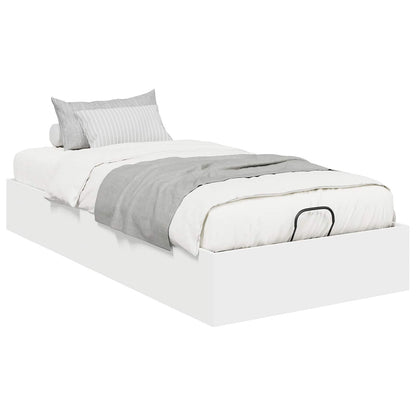 vidaXL Ottoman Bed Frame White 80.5 x 200 cm Engineered Wood 3