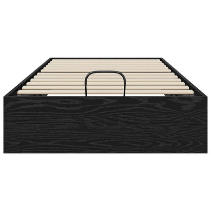 vidaXL Ottoman Bed Frame Black Oak 80.5 x 200 cm Engineered Wood 5