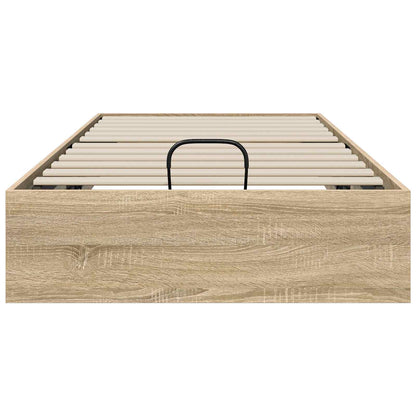 vidaXL Ottoman Bed Frame Sonoma Oak 80.5 x 200 cm Engineered Wood 5