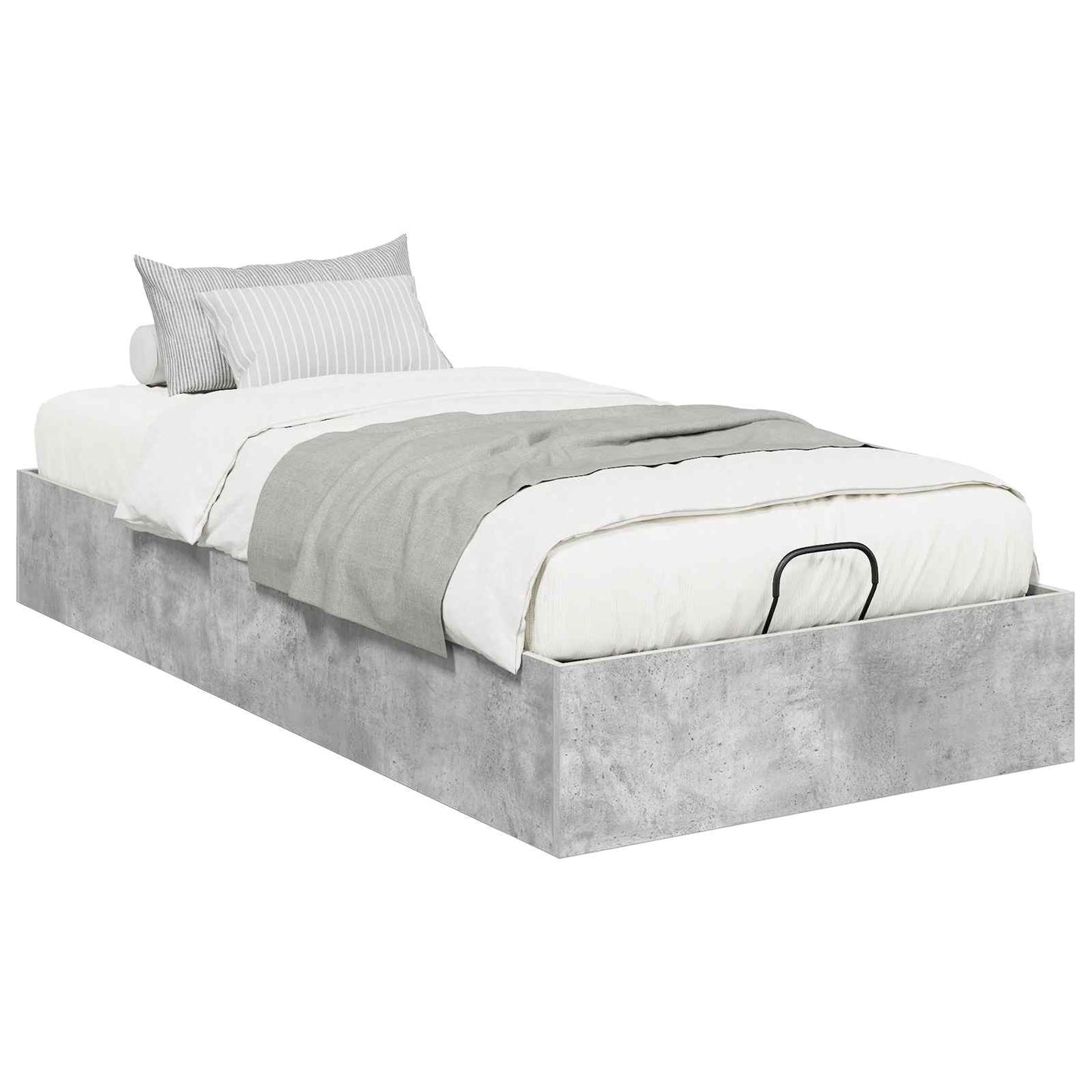vidaXL Ottoman Bed Frame Concrete Grey 80.5 x 200 cm Engineered Wood 3