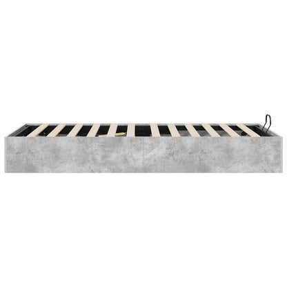 vidaXL Ottoman Bed Frame Concrete Grey 80.5 x 200 cm Engineered Wood 6