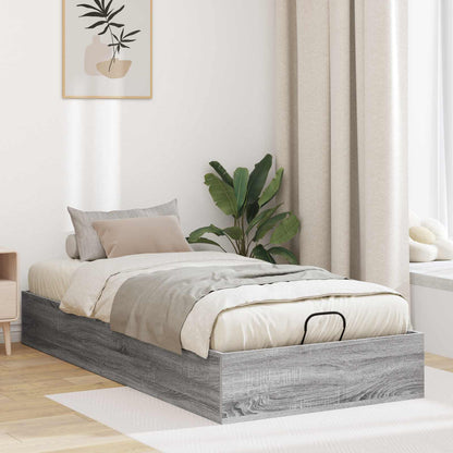 vidaXL Ottoman Bed Frame Grey Sonoma 80.5 x 200 cm Engineered Wood 1