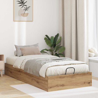 vidaXL Ottoman Bed Frame Artisan Oak 80.5 x 200 cm Engineered Wood 1