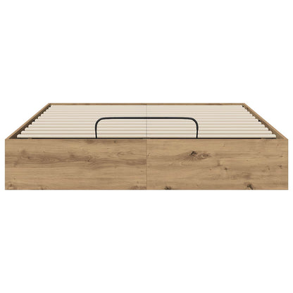 vidaXL Ottoman Bed Frame Artisan Oak 140 x 200 cm Engineered Wood 5