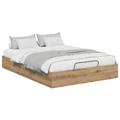 vidaXL Ottoman Bed Frame Artisan Oak 140 x 200 cm Engineered Wood 3