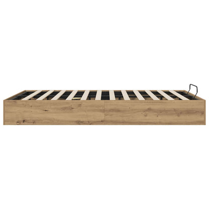 vidaXL Ottoman Bed Frame Artisan Oak 135 x 190 cm Engineered Wood 6
