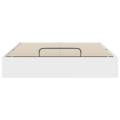 vidaXL Ottoman Bed Frame White 120 x 200 cm Engineered Wood 5