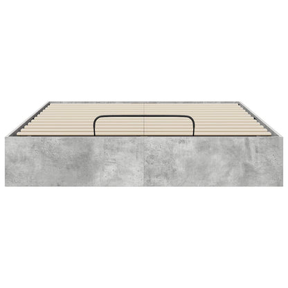 vidaXL Ottoman Bed Frame Concrete Grey 120 x 190 cm Engineered Wood 5