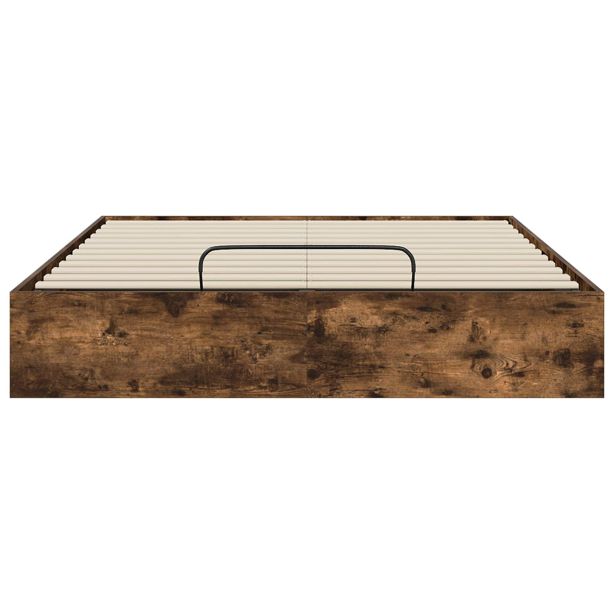 vidaXL Ottoman Bed Frame Smoked Oak 120 x 200 cm Engineered Wood 5