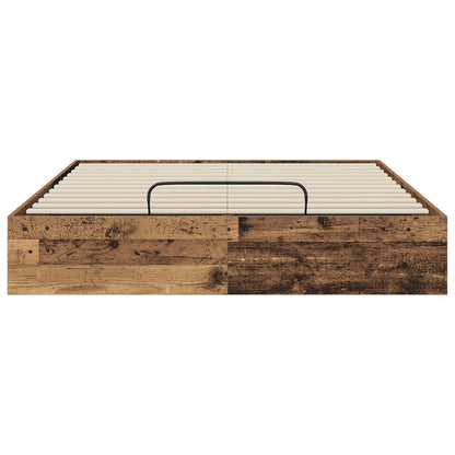 vidaXL Ottoman Bed Frame Old Wood 120 x 200 cm Engineered Wood 5