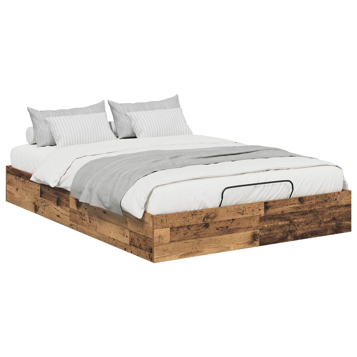 vidaXL Ottoman Bed Frame Old Wood 120 x 200 cm Engineered Wood 3