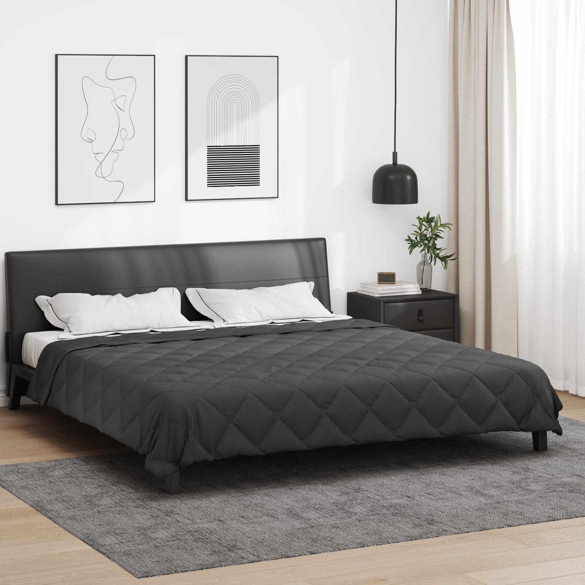 Summer Duvet Summer 200 gsm Length 260 cm Anthracite 220 cm