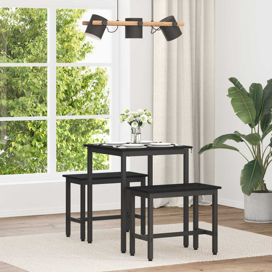Dining Tables Engineered Wood Black Oak 60 cm 60 cm