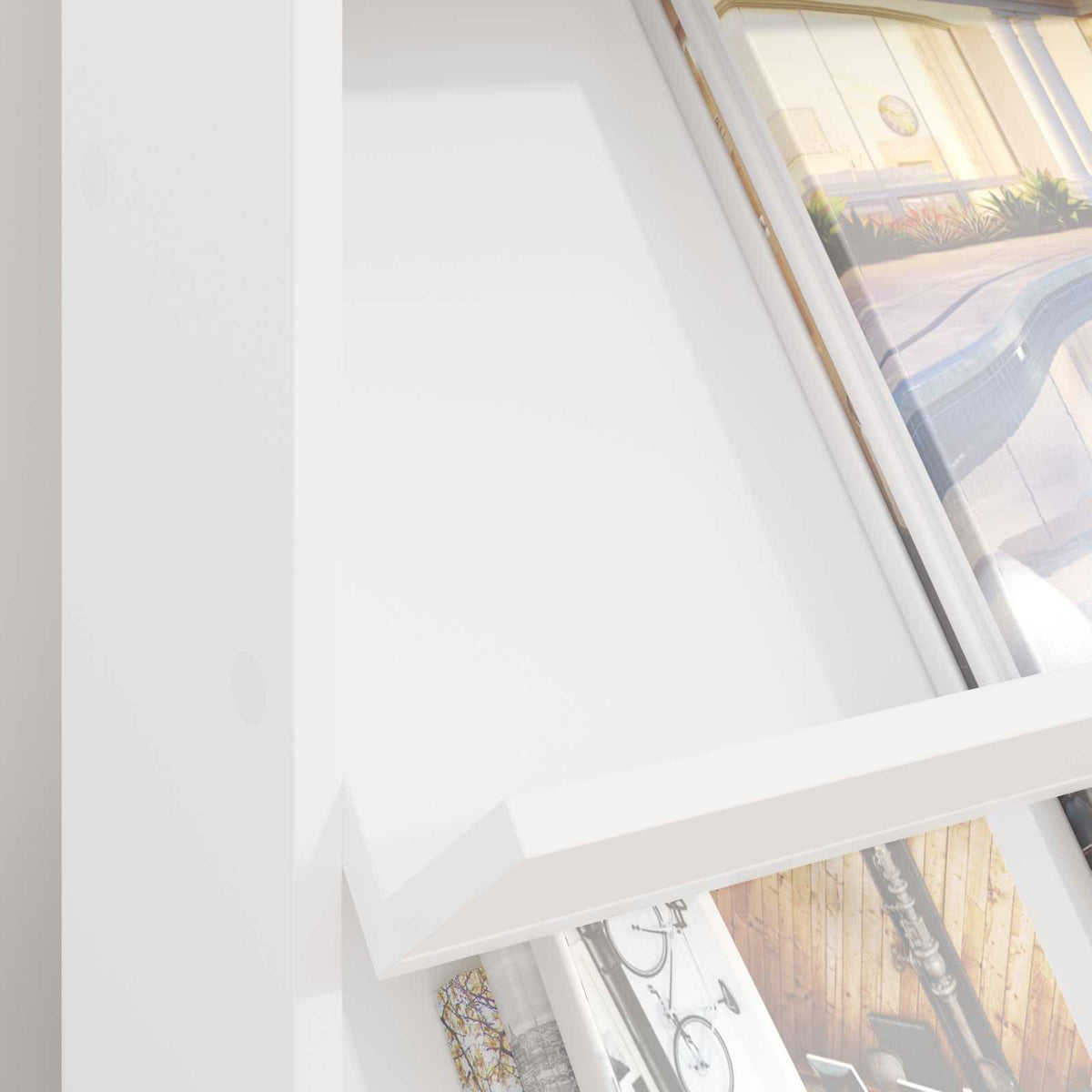 Magazine Rack Engineered Wood White 70 x 41 x 96 cm