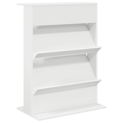 Magazine Rack Engineered Wood White 70 x 41 x 96 cm
