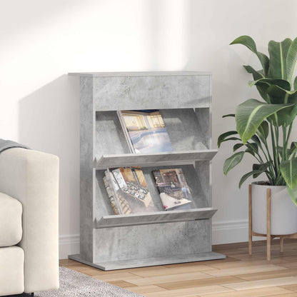 Magazine Rack Engineered Wood Concrete grey 70 x 41 x 96 cm