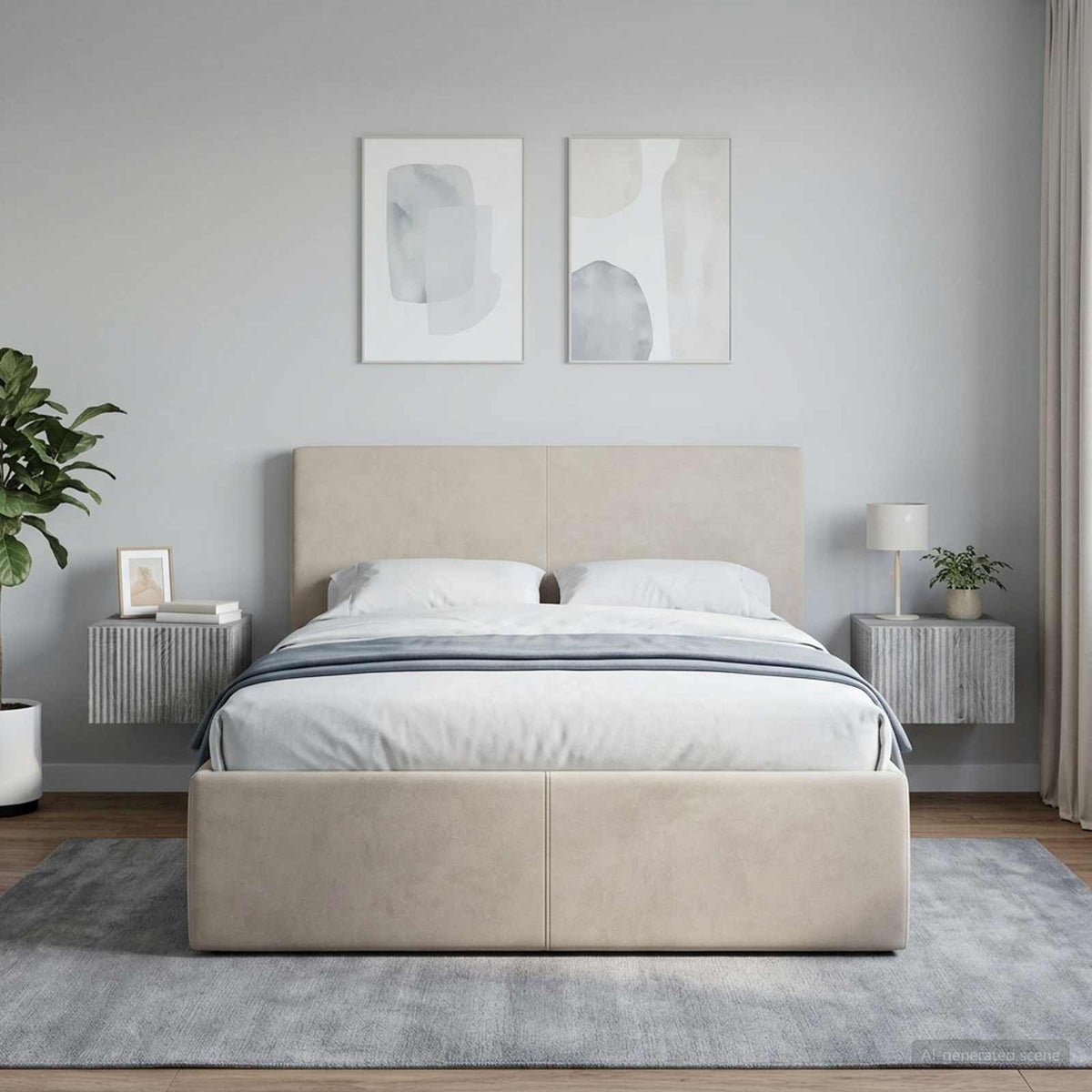 Wall-Mounted Bedside Cabinet 33 x 34.5 x 20 cm Grey sonoma