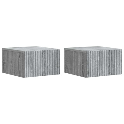 Wall-Mounted Bedside Cabinet 33 x 34.5 x 20 cm Grey sonoma