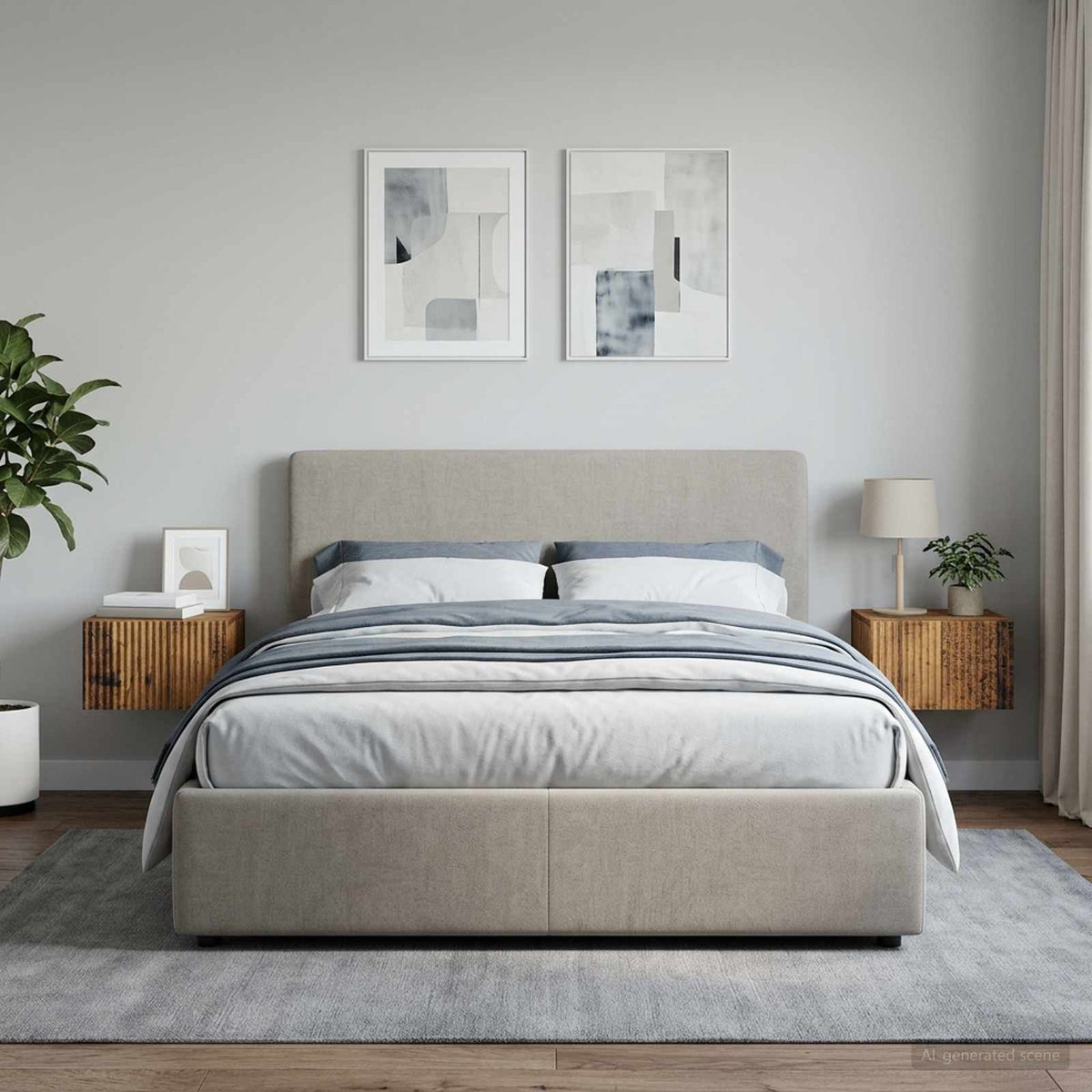 Wall-Mounted Bedside Cabinet 33 x 34.5 x 20 cm Old wood