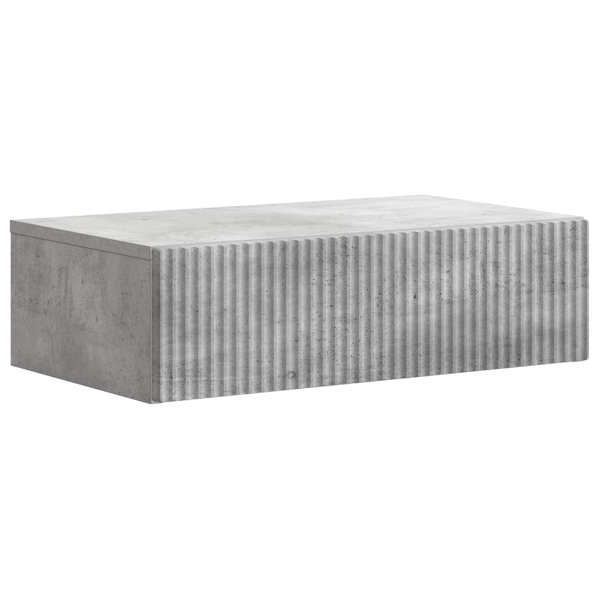 Wall-Mounted Side Table Engineered Wood Concrete grey 59 x 34.5 x 17 cm