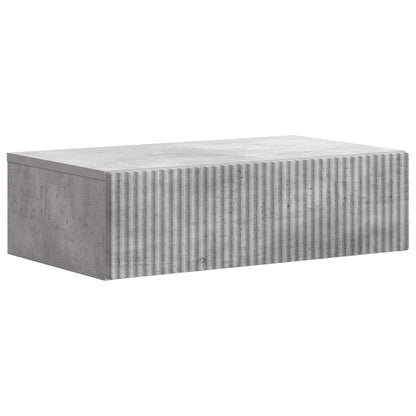 Wall-Mounted Side Table Engineered Wood Concrete grey 59 x 34.5 x 17 cm