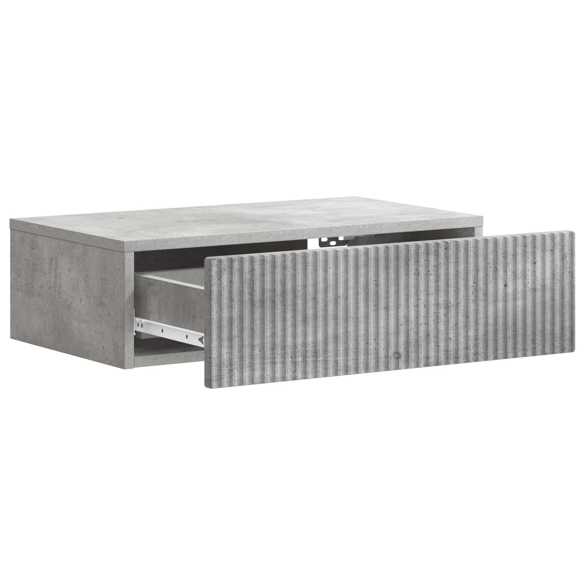 Wall-Mounted Side Table Engineered Wood Concrete grey 59 x 34.5 x 17 cm