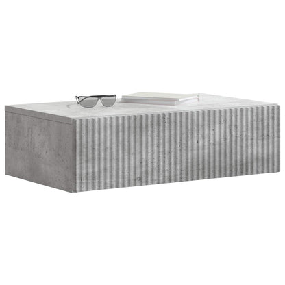 Wall-Mounted Side Table Engineered Wood Concrete grey 59 x 34.5 x 17 cm