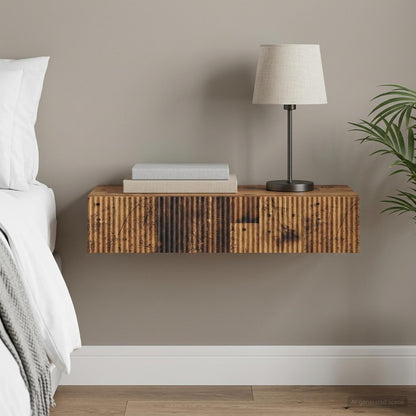 Wall-Mounted Side Table Engineered Wood Old wood 87.5 x 34.5 x 17 cm