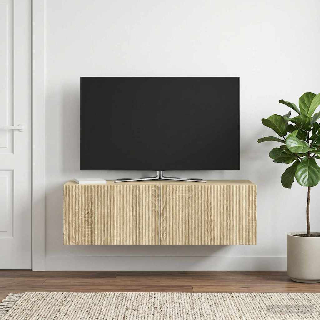 Wall-Mounted TV Cabinet 98 x 31 x 30 cm Sonoma oak