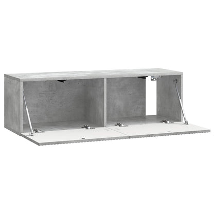 Wall-Mounted TV Cabinet 98 x 31 x 30 cm Concrete grey