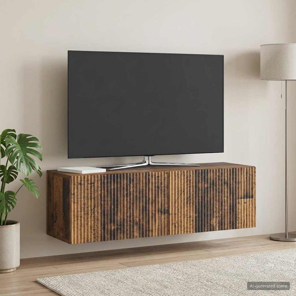Wall-Mounted TV Cabinet 98 x 31 x 30 cm Old wood