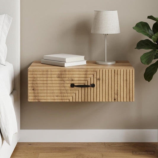 Wall-Mounted Side Table 59 x 34.5 x 17 cm Engineered Wood Artisan oak 59 cm
