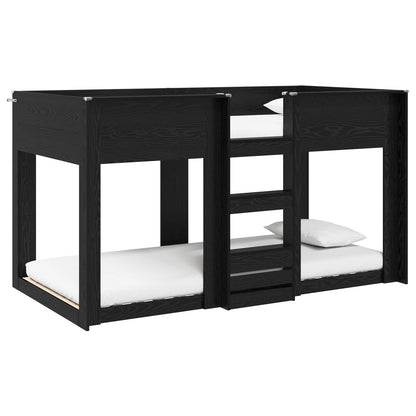 vidaXL Bunk Bed for Kids Black Oak 75 x 190 cm Engineered Wood 2